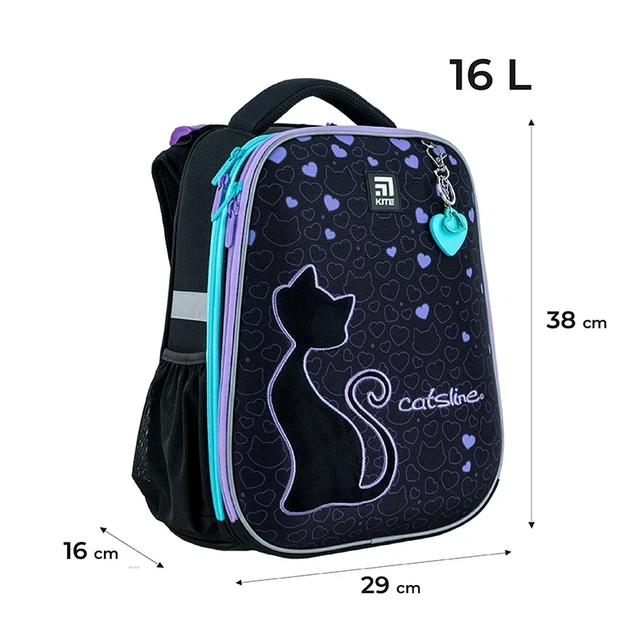 Рюкзак шкільний каркасний Kite Education Catsline K24-531M-1 - Фото 1 Рюкзак шкільний каркасний Kite Education Catsline K24-531M-1 - зображення 1