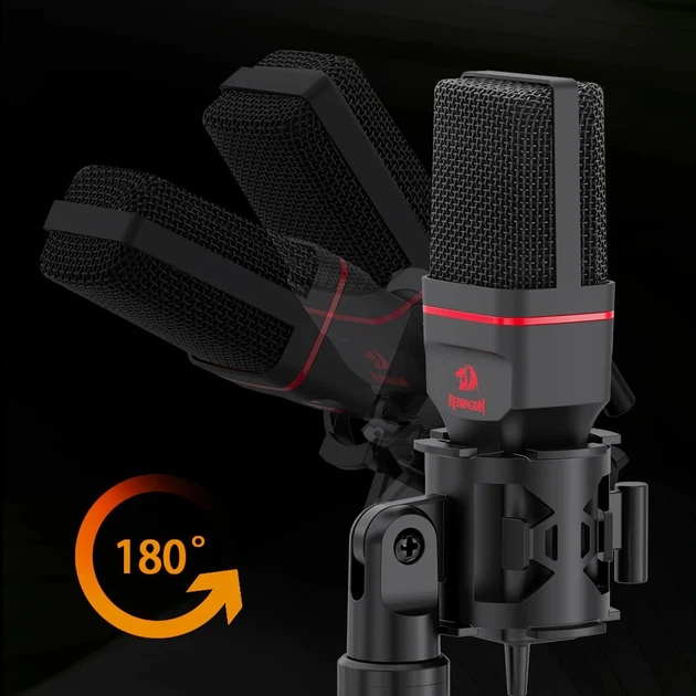 Настольный конденсаторный микрофон REDRAGON GM100 Seyfert игровой микрофон для записи с поп-фильтром - изображение 4