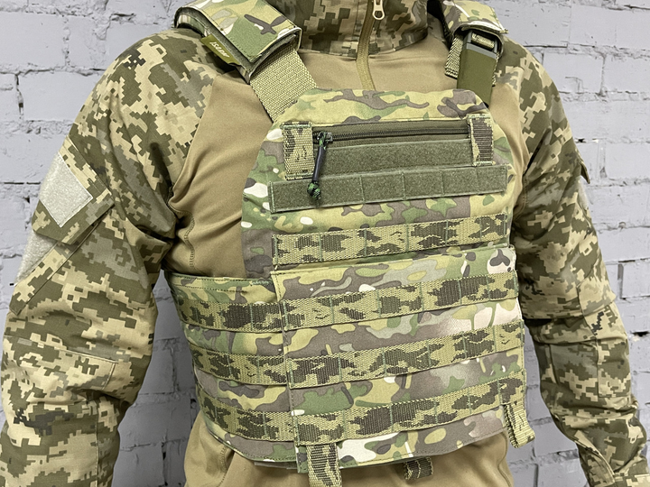 Плитоноска ISARM разгрузочный военный жилет с системой Molle Multicam (PLT-069) - изображение 1