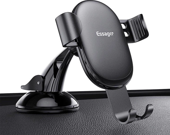 Автомобильный держатель Essager для смартфона 4-6,5" на присоске Black (EZJXP-MJ01) - Фото 1 Автомобильный держатель Essager для смартфона 4-6,5" на присоске Black (EZJXP-MJ01) - изображение 1