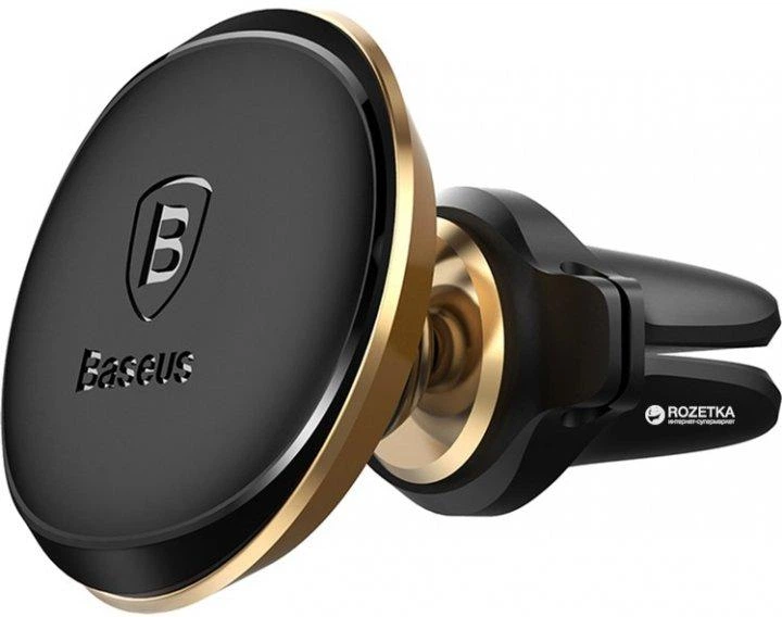 Автомобильный магнитный держатель Baseus Magnetic Air Vent Car Mount Holder Dark-Gold (SUGX-A0V) - Фото 3 Автомобильный магнитный держатель Baseus Magnetic Air Vent Car Mount Holder Dark-Gold (SUGX-A0V) - изображение 3