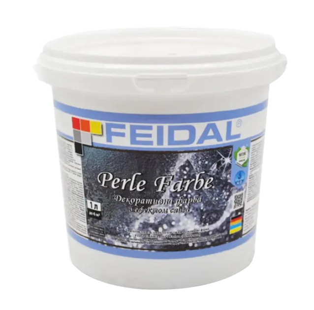 Фарба декоративна з ефектом сяйва Feidal Perle Farbe Прозора 1 л - изображение 7