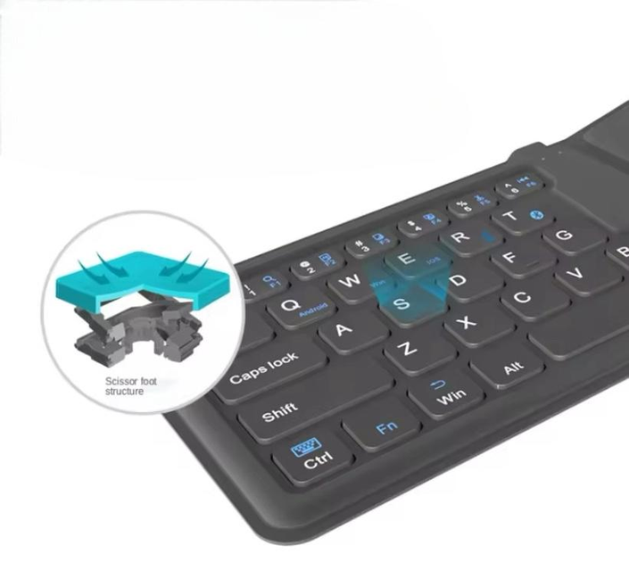 Безпровідна Bluetooth міні клавіатура MOFii для планшета, IPAD, ноутбука, телефону, складна портативна, Black - зображення 3