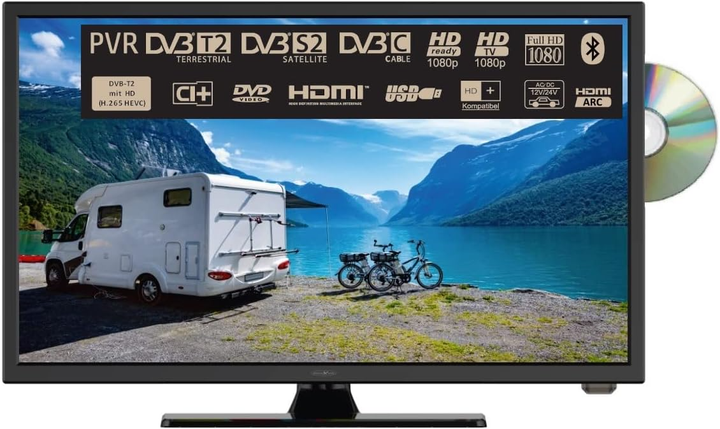 Телевізор 22" Reflexion LDDW220SB Full HD 60 Гц LED Smart TV DVD T2 Б/В g1 - Фото 1 Телевізор 22" Reflexion LDDW220SB Full HD 60 Гц LED Smart TV DVD T2 Б/В g1 - зображення 1