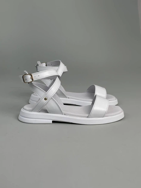 Босоніжки жіночі ShoesBand Білі натуральна шкіра 38 (24,5 см) (S35011-1) - Фото 5 Босоніжки жіночі ShoesBand Білі натуральна шкіра 38 (24,5 см) (S35011-1) - зображення 5
