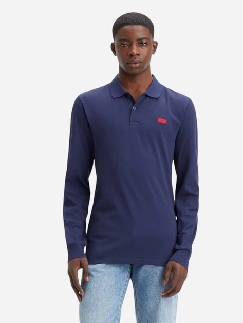 Поло довге чоловіче Levi's Ls Slim Housemark A5797-0001 L Синє (5401128307548) - зображення 3
