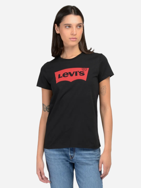 Футболка бавовняна жіноча Levi's The Perfect 17369-0466 S Чорна (5400599857675) - зображення 1