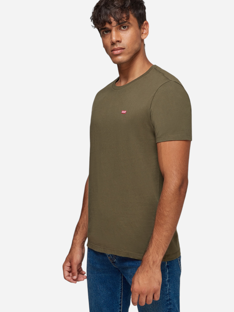 Футболка бавовняна чоловіча Levi's Ss Original Hm 56605-0021 2XL Оливкова (5400599853219) - зображення 3