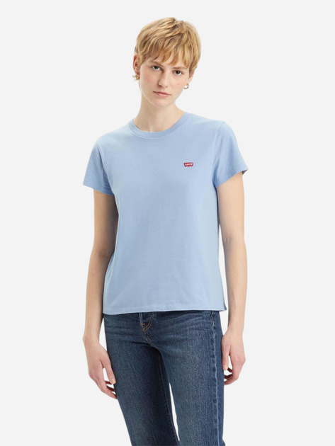 Футболка бавовняна жіноча Levi's Perfect 39185-0347 S Блакитна (5401157352670) - зображення 3