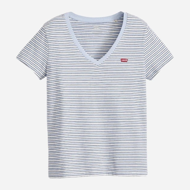 Koszulka damska bawełniana Levi's Perfect Vneck 85341-0077 XS Niebieska (5401157218792) - obraz 3