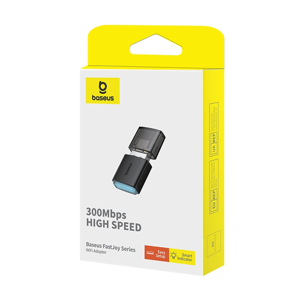 Wi-Fi адаптер Baseus FastJoy Series High Speed 300Mbps Single Band 2.4Ghz USB Wifi Adapter (BS-OH169) - изображение 8