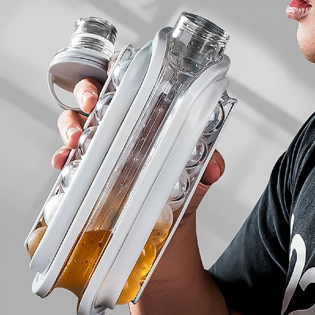 Силиконовая форма для льда с крышкой на 14 кубиков Cool Home ICE Tray лоток для заморозки воды White - Фото 5 Силиконовая форма для льда с крышкой на 14 кубиков Cool Home ICE Tray лоток для заморозки воды White - изображение 5