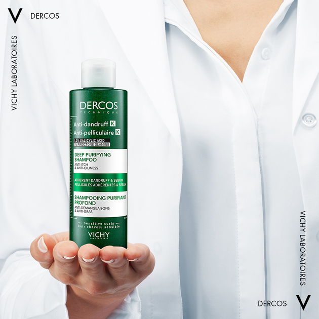 Szampon-peeling Vichy Dercos do głębokiego oczyszczania skóry głowy i włosów z uporczywego łupieżu i nadmiaru sebum 250 ml (3337875736459) - obraz 5