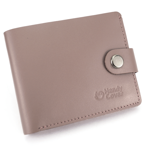 Жіноче портмоне шкіряне на кнопці Handycover HC0042 нюдовий - зображення 2