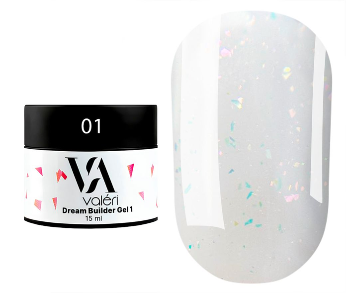 Моделюючий гель Valeri Dream Builder Gel №1 15 мл - Фото 1 Моделюючий гель Valeri Dream Builder Gel №1 15 мл - зображення 1