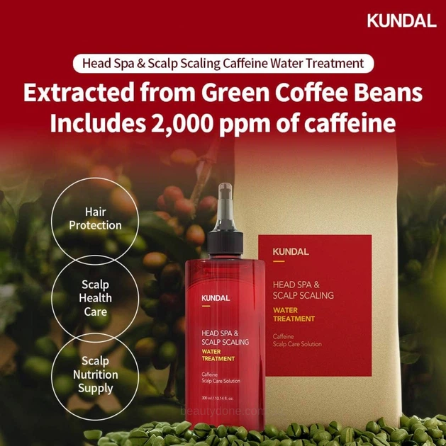 Лікуюча єсенція Kundal Caffeine Head Spa & Scalp Care Water Treatment Herb Mint для шкіри голови від випадіння волосся 300 мл (8809693254163) - Фото 7 Лікуюча єсенція Kundal Caffeine Head Spa & Scalp Care Water Treatment Herb Mint для шкіри голови від випадіння волосся 300 мл (8809693254163) - зображення 7
