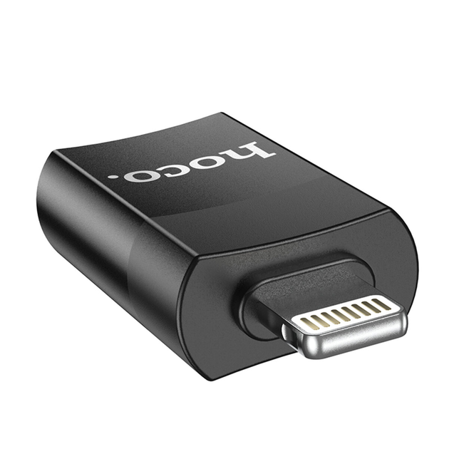 Кабель-перехiдник HOCO UA17 iP Male to USB female USB2.0 adapter Black (6931474761989) - зображення 2