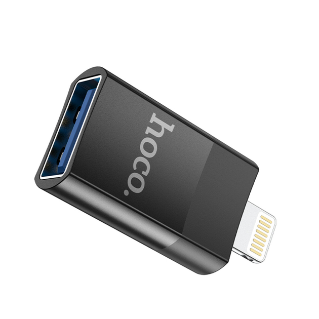 Кабель-перехiдник HOCO UA17 iP Male to USB female USB2.0 adapter Black (6931474761989) - зображення 6