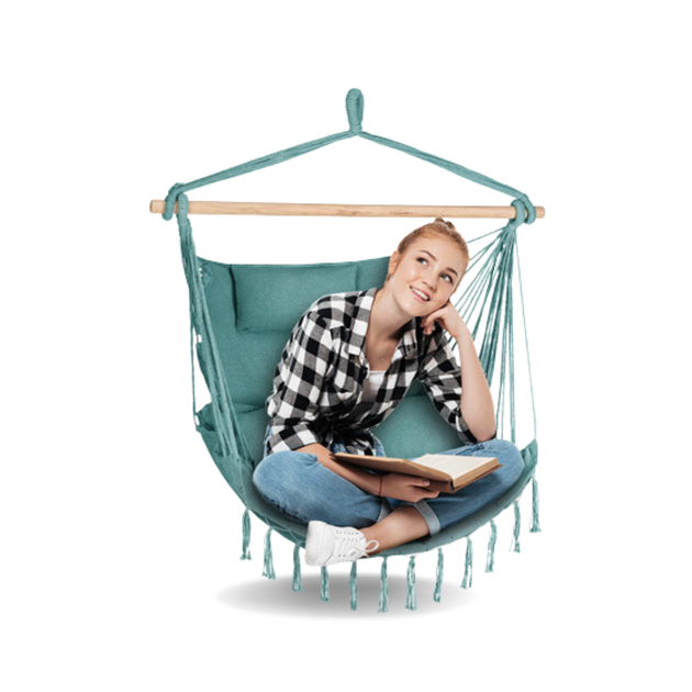 Бразильское кресло - гамак Outtec Boho XXL зеленый - Фото 4 Бразильское кресло - гамак Outtec Boho XXL зеленый - изображение 4