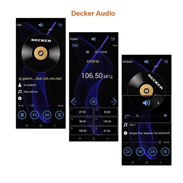 Автомобильная магнитола 1DIN мультимедийный центр Decker MDR-122 BT - изображение 5