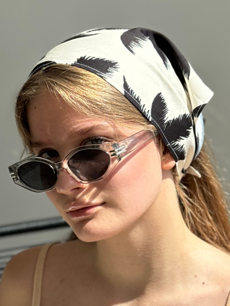 Жіноча літня косинка Пальма D.Hats біла - Фото 2 Жіноча літня косинка Пальма D.Hats біла - зображення 2