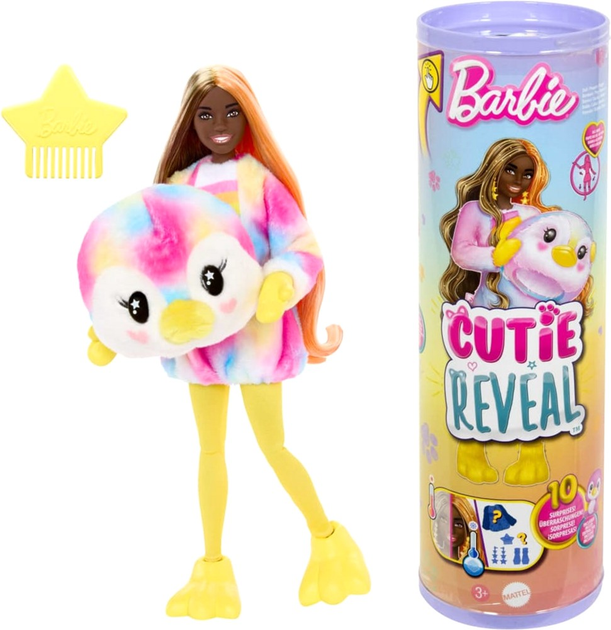 Lalka Barbie Cutie Reveal Pingwin seria Kolorowe marzenia (0194735178698) - obraz 1