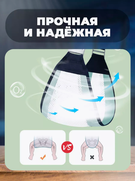 Дихаюча перенесення для новонароджених Слінг Baby Sling AND 182 - Фото 4 Дихаюча перенесення для новонароджених Слінг Baby Sling AND 182 - зображення 4