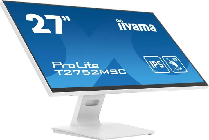 Монітор 68.6cm/27" Iiyama ProLite T2752MSC-W1 16:9 White (T2752MSC-W1) - зображення 2