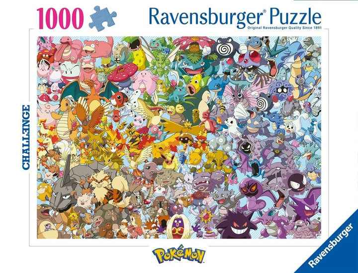 Puzzle Ravensburger Challenge Pokemon 70 x 50 cm 1000 elementów (4005555004608) - obraz 1