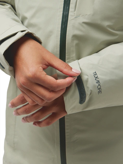 Куртка демисезонная с капюшоном женская Jack Wolfskin Hunberg 3IN1 JKT W A62510_4137 XS Зеленая (4064886317573) - изображение 8