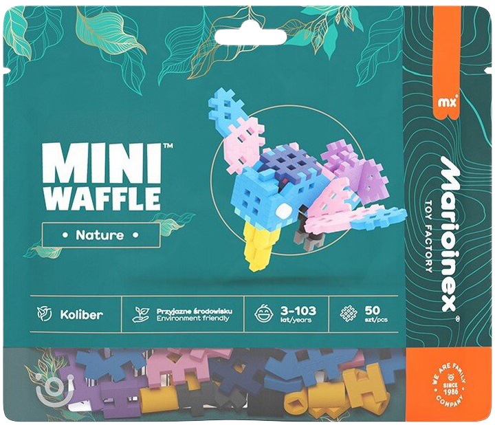 Конструктор Marioinex Mini Waffle Nature колібрі 50 деталей (5903033906132) - зображення 1