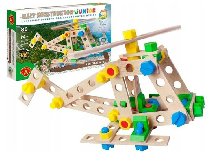 Будівельний набір Alexander Little Constructor Junior 3-в-1 вертоліт (5906018019445) - зображення 1