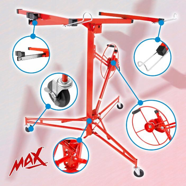 Сталевий витяг для гіпсокартону MAX MXPPG35M підйом до 3.5 м - зображення 3