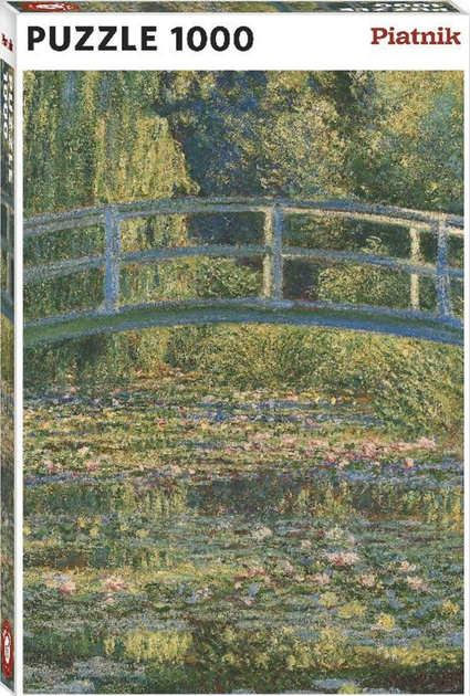 Puzzle Piatnik Monet Most nad stawem 67.5 x 44.1 cm 1000 elementów (9001890570346) - obraz 1