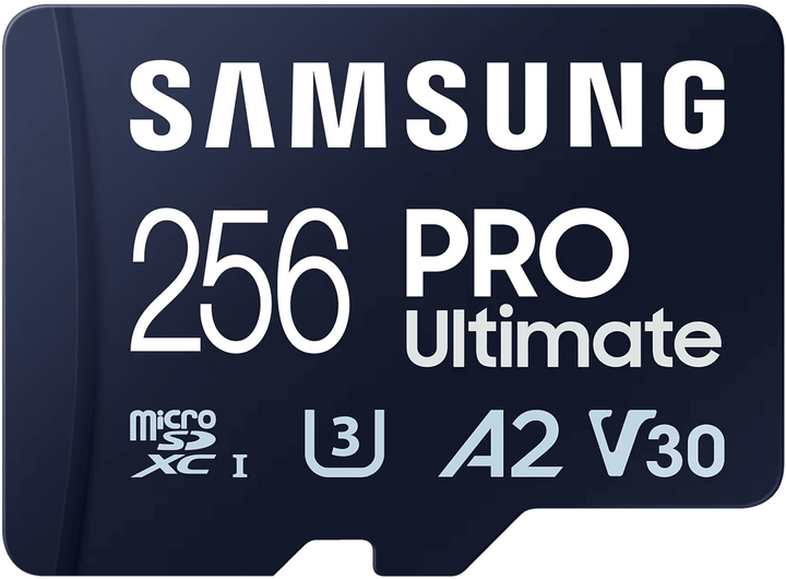 Карта памяти Samsung PRO Ultimate microSDXC 256GB UHS-I U3 V30 A2 + SD адаптер (MB-MY256SA/WW) - изображение 2