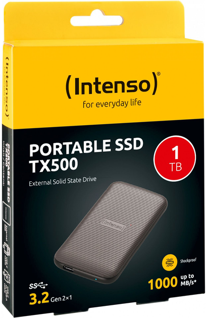 Накопичувач SSD Intenso TX500 1TB Portable USB 3.2 Brown (3827460) - зображення 5