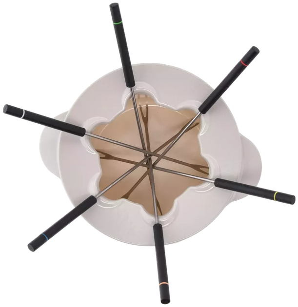 Набір для фондю Duka Scandi кремовий чорний 1.3 л (5904422204532) - зображення 3