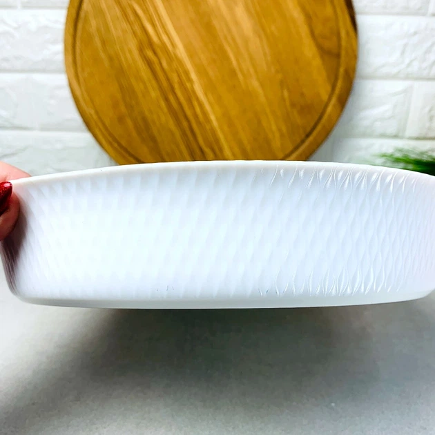 Белое блюдо-лодочка для запекания и подачи Luminarc Smart Cuisine Wavy 32*20 см - изображение 6
