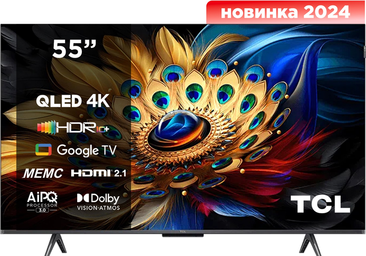 Телевізор TCL QLED 55C655 - зображення 1