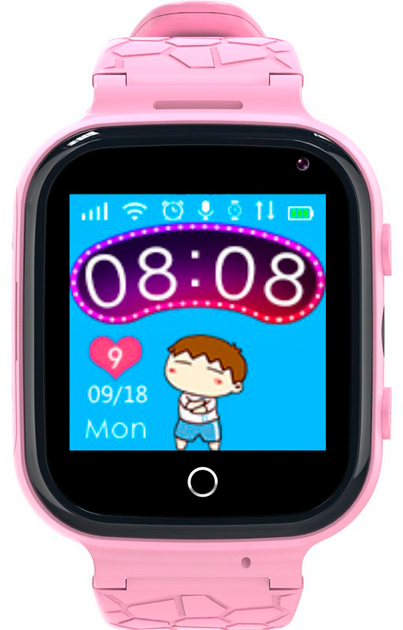 Детские смарт-часы Gelius GP-PK007 (Ocean) с GPS трекером Pink (2099900989575) - изображение 2