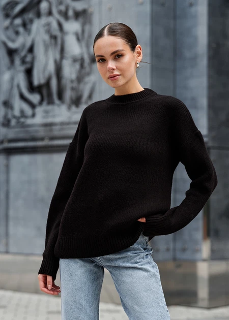 Жіноча в'язана кофта Staff isa black M-L - изображение 3
