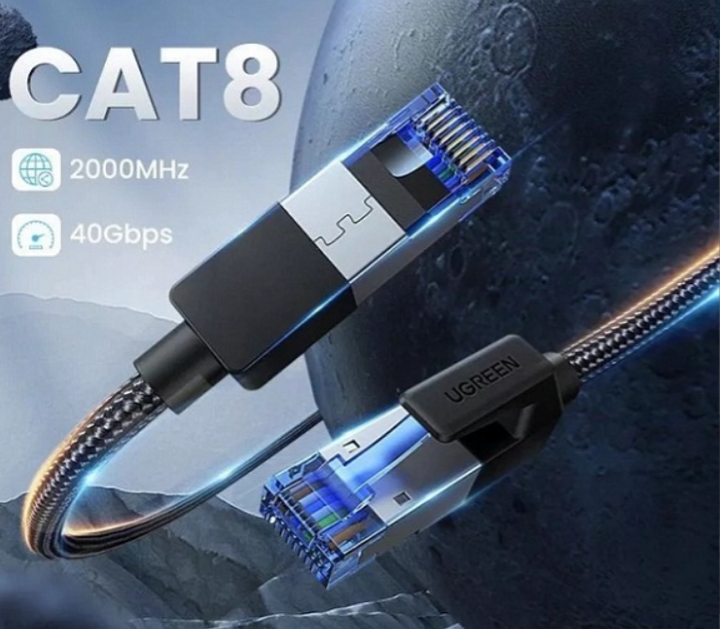 Интернет кабель Ugreen Ethernet RJ45 Cat 8 сетевой шнур 10 м Black (NW153) - Фото 6 Интернет кабель Ugreen Ethernet RJ45 Cat 8 сетевой шнур 10 м Black (NW153) - изображение 6