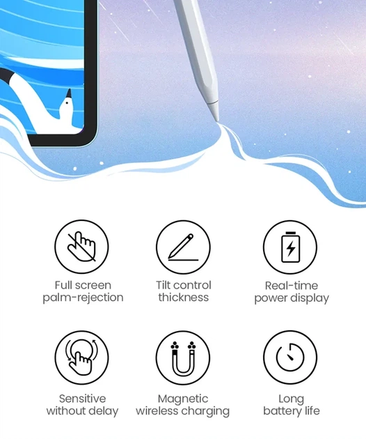 Активный стилус UGREEN с магнитной зарядкой для Apple Pencil 2 для IPad (LP653) - изображение 2