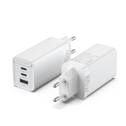Зарядное устройство Vention Adapter USB-C GaN Fast Charging PD QC4+ 65W FED White (FEDW0-EU) - изображение 2