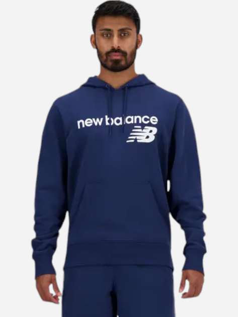 Bluza męska z kapturem kangurka New Balance NBMT03910NNY 2XL Ciemnogranatowa (197375441764) - obraz 1