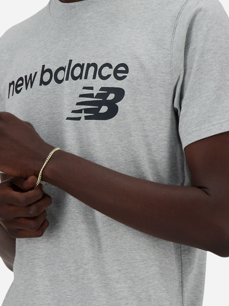 Футболка бавовняна чоловіча New Balance NBMT41905AG L Сіра (197375452708) - зображення 4