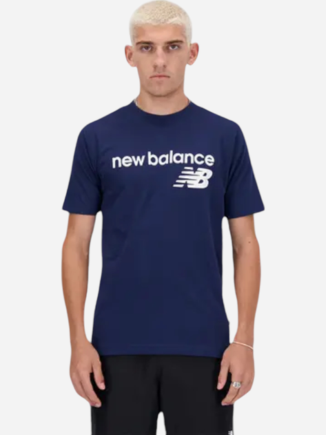 Футболка бавовняна чоловіча New Balance NBMT41905NNY S Темно-синя (197375452845) - зображення 1