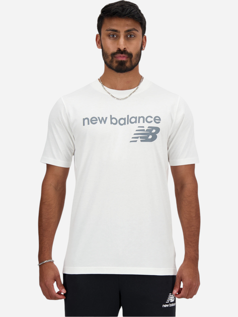 Koszulka męska bawełniana New Balance NBMT41905WT L Biała (197375452883) - obraz 1