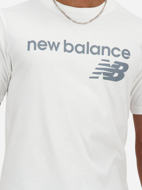 Футболка бавовняна чоловіча New Balance NBMT41905WT XL Біла (197375452913) - зображення 3