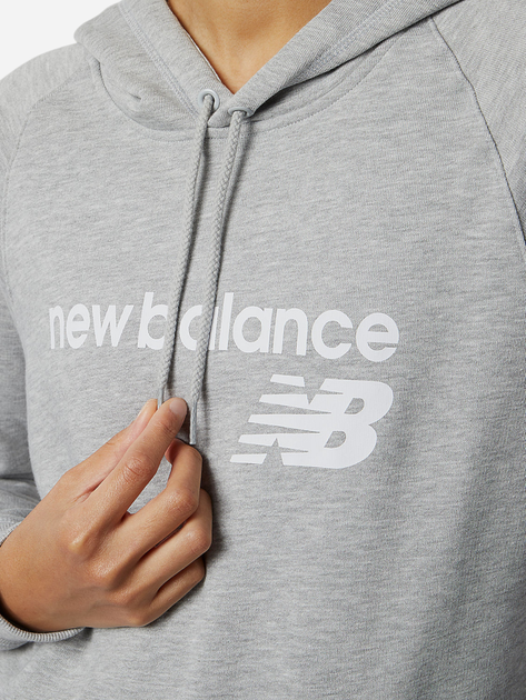 Худі жіноче New Balance NBWT03810AG L Сіре (195173324036) - зображення 4